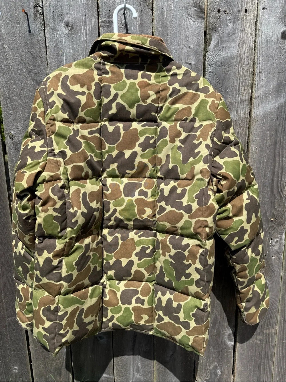 LL Bean men’s vintage camouflage goose down jacket large - Picture 2 of 12